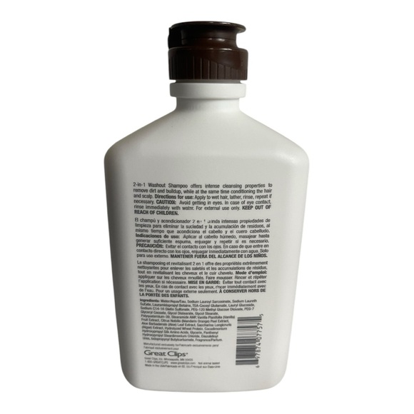 Great Clips Men Solutions Washout 2 in 1 Shampoo Removes Buildup 12 fl oz New - Picture 2 of 3